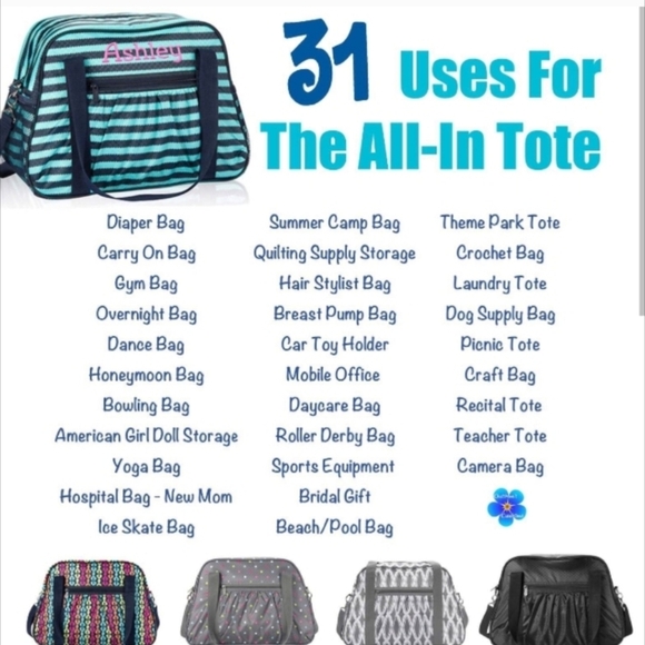 Thirty One All in Tote Travel Tote Carry On - Picture 2 of 14